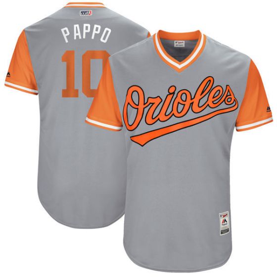 Men Baltimore Orioles #10 Pappo Grey New Rush Limited MLB Jerseys